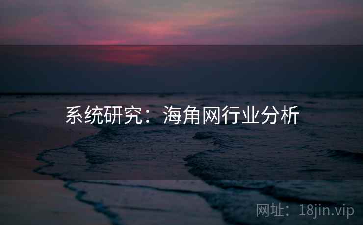 系统研究:海角网行业分析