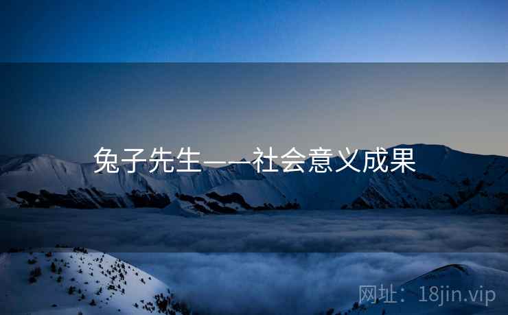 兔子先生——社会意义成果